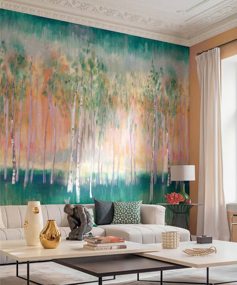 È il caso di questa scenografica tappezzeria che sembra un vero e proprio quadro: si tratta di Primavera, collezione JV 103 di Jannelli&Volpi.
Essa rappresenta un bosco luminoso e colorato durante la fioritura, con elementi in tono pesca, e permette un tuffo nella natura in un salotto con prevalenza di elementi bianchi in grado di far spiccare il disegno. È il caso di questa scenografica tappezzeria che sembra un vero e proprio quadro: si tratta di Primavera, collezione JV 103 di Jannelli&Volpi.
Essa rappresenta un bosco luminoso e colorato durante la fioritura, con elementi in tono pesca, e permette un tuffo nella natura in un salotto con prevalenza di elementi bianchi in grado di far spiccare il disegno.