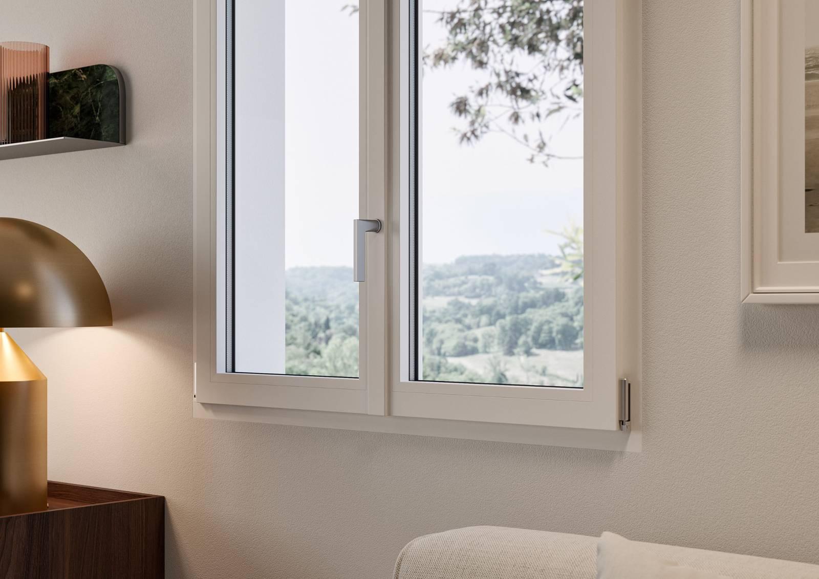 Finestra in Pvc di Oknoplast, con profilo geometrico e sottile per valorizzare al massimo la luce naturale in casa e con maniglia Lunar dal design ultra essenziale e rosetta integrata invisibile, disponibile per i serramenti in PVC Oknoplast Prolux Evolution, Prismatic, Prismatic Evolution e Squareline. www.oknoplast.it Finestra in Pvc di Oknoplast, con profilo geometrico e sottile per valorizzare al massimo la luce naturale in casa e con maniglia Lunar dal design ultra essenziale e rosetta integrata invisibile, disponibile per i serramenti in PVC Oknoplast Prolux Evolution, Prismatic, Prismatic Evolution e Squareline. www.oknoplast.it