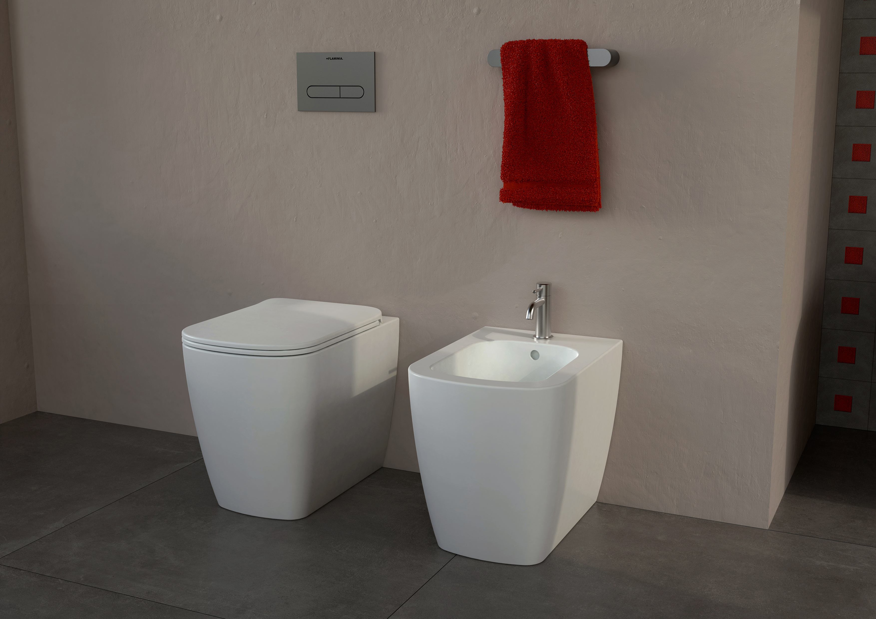 Hanno forma neutra e linee squadrate con gli angoli smussati i sanitari a terra della collezione Play di Flaminia in finitura bianca opaca. Misurano, cadauno, L 36,5 x P 52 x H 43 cm. Prezzo su richiesta. www.ceramicaflaminia.it Hanno forma neutra e linee squadrate con gli angoli smussati i sanitari a terra della collezione Play di Flaminia in finitura bianca opaca. Misurano, cadauno, L 36,5 x P 52 x H 43 cm. Prezzo su richiesta. www.ceramicaflaminia.it