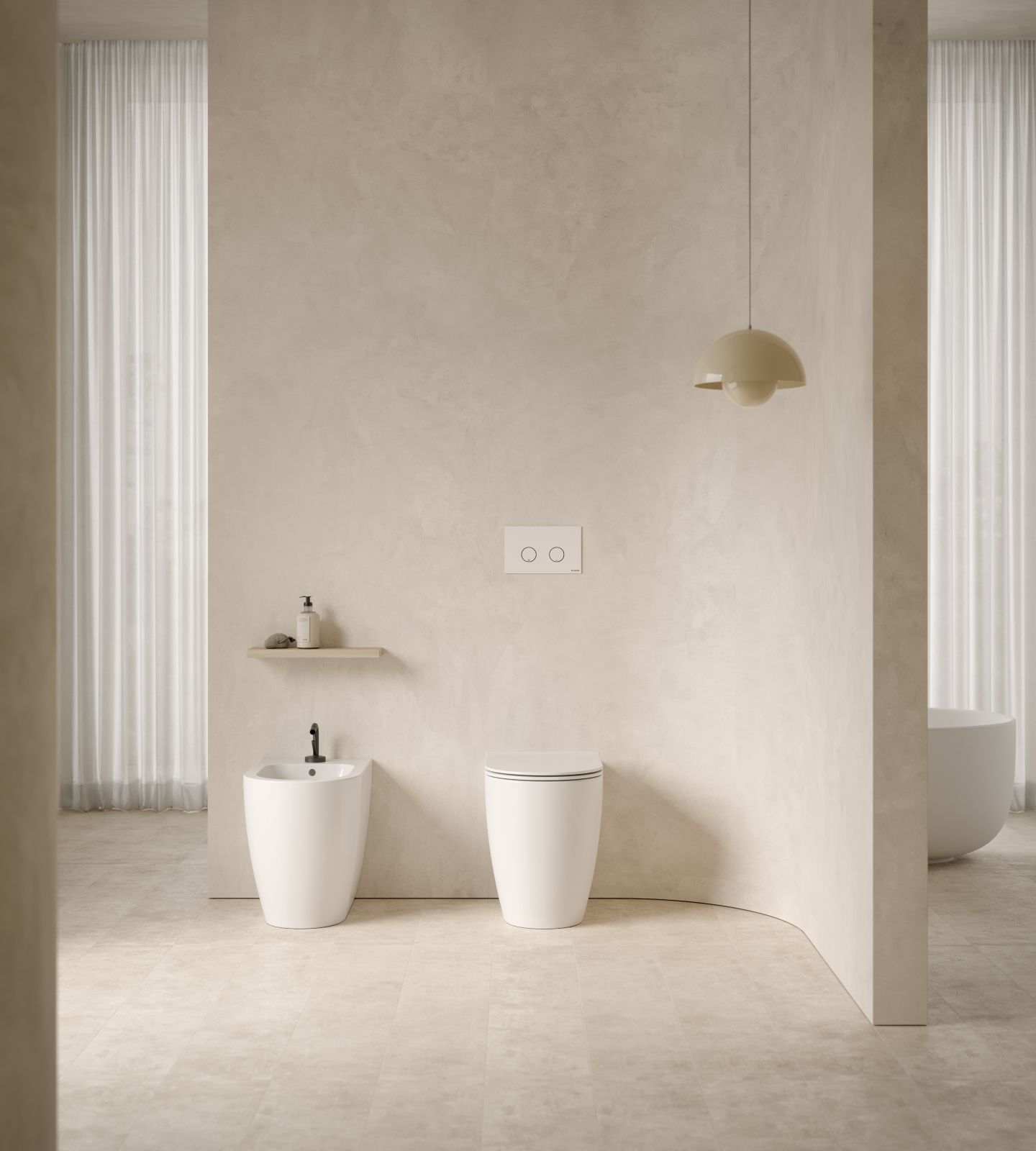 È senza brida il vaso a terra della collezione Mode di Globo. Vaso e bidet hanno scarico Multi® e misurano, cadauno, L 35 x P 53 x H 43 cm. Prezzo su richiesta. www.ceramicaglobo.com È senza brida il vaso a terra della collezione Mode di Globo. Vaso e bidet hanno scarico Multi® e misurano, cadauno, L 35 x P 53 x H 43 cm. Prezzo su richiesta. www.ceramicaglobo.com