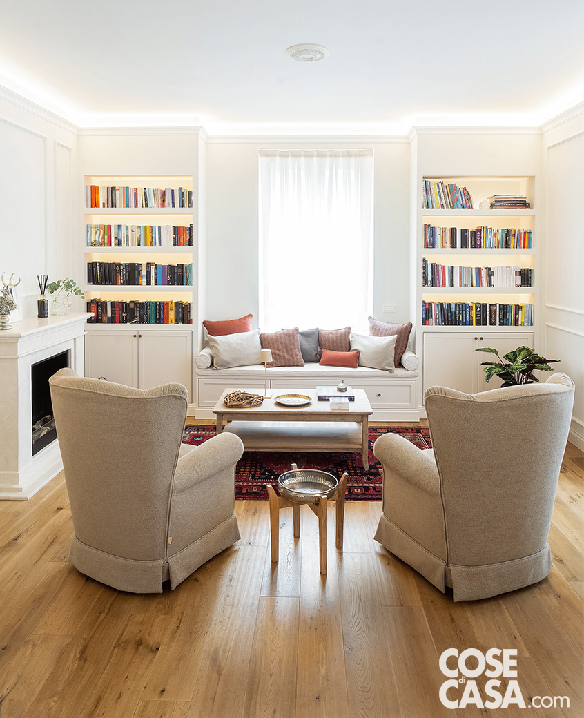 zona conversazione con poltrone