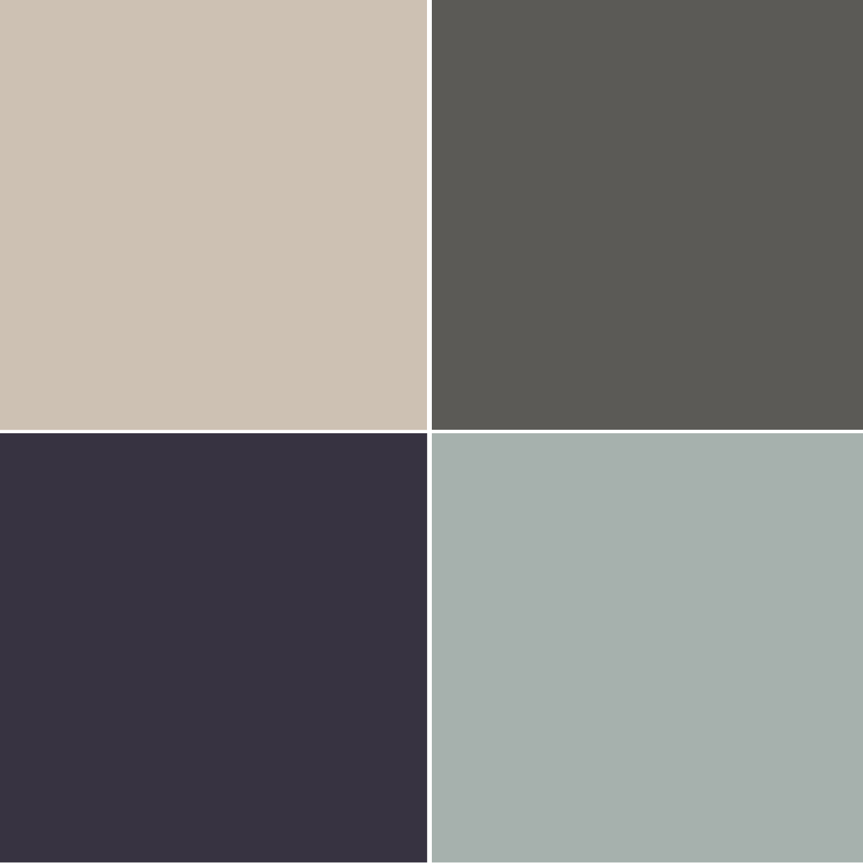 Abbinamento beige con grigio scuro, bluette, azzurro polvere Abbinamento beige con grigio scuro, bluette, azzurro polvere