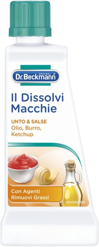 Tra i prodotti più famosi del brand Dr. Beckmann ci sono i vari tipi di Dissolvi Macchie specifici. Unto & Salse è la versione adatta per eliminare le macchie di sugo, così come quelle del ketchup. Prezzo: 2,45 euro su amazon.it Tra i prodotti più famosi del brand Dr. Beckmann ci sono i vari tipi di Dissolvi Macchie specifici. Unto & Salse è la versione adatta per eliminare le macchie di sugo, così come quelle del ketchup. Prezzo: 2,45 euro su amazon.it
