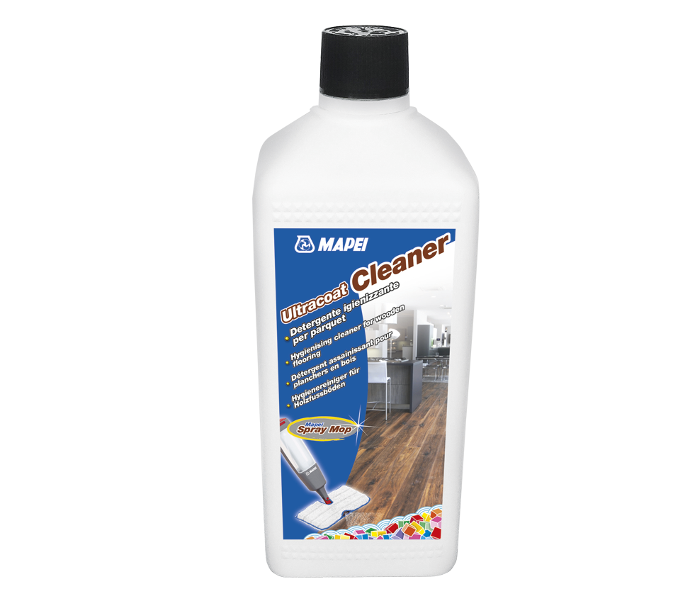 Mapei Ultracoat Cleaner è un detergente igienizzante per parquet. Allo stato puro rimuove lo sporco più resistente. Diluito con acqua è il detergente per l’uso quotidiano in ambienti in cui sia necessaria la massima sicurezza igienica. Rimuove lo sporco senza asportare gli strati dei trattamenti precedenti. Lascia il pavimento pulito, igienizzato e profumato. Mapei Ultracoat Cleaner è un detergente igienizzante per parquet. Allo stato puro rimuove lo sporco più resistente. Diluito con acqua è il detergente per l’uso quotidiano in ambienti in cui sia necessaria la massima sicurezza igienica. Rimuove lo sporco senza asportare gli strati dei trattamenti precedenti. Lascia il pavimento pulito, igienizzato e profumato.