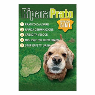 Studiato appositamente per la veloce riparazione delle fallanze nel manto erboso, Riparaprato 5 in 1 è un miscuglio di sementi per tappeti erbosi a rapida crescita e con germinazione facilitata dalla confettatura esterna del seme. Ideale per contrastare gli effetti dell’urina degli animali domestici favorisce lo sviluppo radicale. È un prodotto di Bavicchi disponibile nella confezione da 200 e 900 grammi. www.bavicchi.it Studiato appositamente per la veloce riparazione delle fallanze nel manto erboso, Riparaprato 5 in 1 è un miscuglio di sementi per tappeti erbosi a rapida crescita e con germinazione facilitata dalla confettatura esterna del seme. Ideale per contrastare gli effetti dell’urina degli animali domestici favorisce lo sviluppo radicale. È un prodotto di Bavicchi disponibile nella confezione da 200 e 900 grammi. www.bavicchi.it