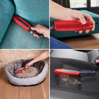 La spazzola elettrostatica togli peli Vileda Pet Pro, grazie alla sua azione elettrostatica, rimuove i peli degli animali domestici da qualsiasi superficie tessile, come divani, poltrone. Ergonomica e facile da usare, raggiunge anche gli spazi più stretti grazie alla testa sagomata con setole laterali. Dopo l’utilizzo si può sciacquarla con acqua calda. www.vileda.it La spazzola elettrostatica togli peli Vileda Pet Pro, grazie alla sua azione elettrostatica, rimuove i peli degli animali domestici da qualsiasi superficie tessile, come divani, poltrone. Ergonomica e facile da usare, raggiunge anche gli spazi più stretti grazie alla testa sagomata con setole laterali. Dopo l’utilizzo si può sciacquarla con acqua calda. www.vileda.it