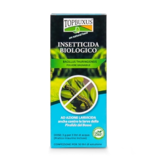 Topbuxus propone un larvicida biologico ad azione rapida, che blocca l’alimentazione delle larve, dunque la crescita del bruco. Prezzo: 14,95 euro su amazon.it Topbuxus propone un larvicida biologico ad azione rapida, che blocca l’alimentazione delle larve, dunque la crescita del bruco. Prezzo: 14,95 euro su amazon.it