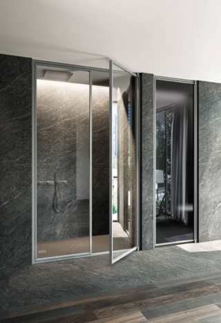 Vismaravetro Suite 08
Cristallo: Trasparente / Securplus Grigio satinato
Profili:  Finitura custom Vismaravetro Suite 08
Cristallo: Trasparente / Securplus Grigio satinato
Profili:  Finitura custom