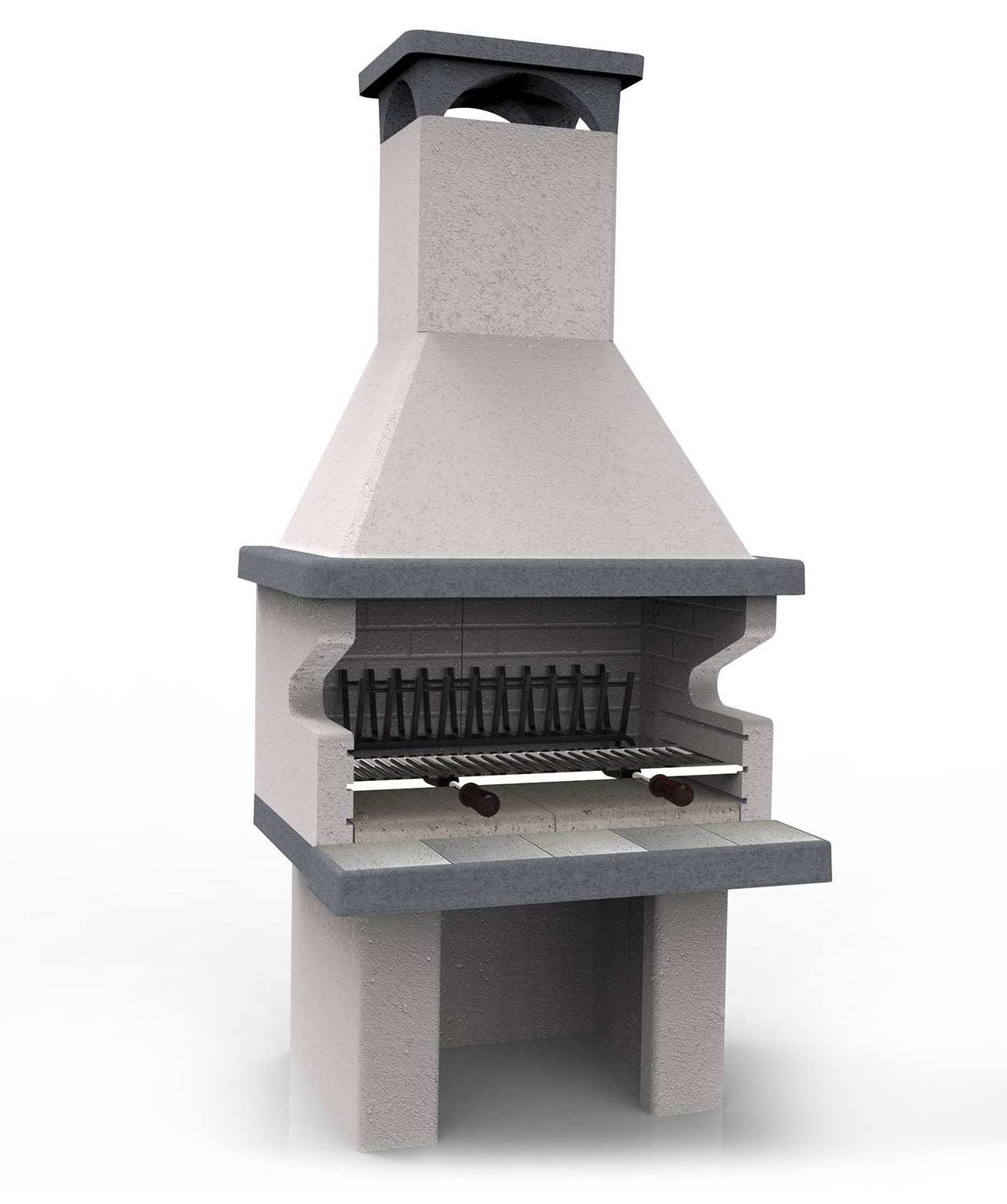 Il Barbecue 201 di Edilmark, grazie al piano in Klinker, è semplice da pulire e altamente resistente agli effetti delle intemperie. Può avere tra gli accessori in dotazione una graticola e un brucialegna in ferro, per una comodità e un comfort ancora maggiori. Può funzionare a legna o a carbonella. Misura L 114 x P 97 x H 251 cm. Prezzo 1.207 euro. www.edilmark.it