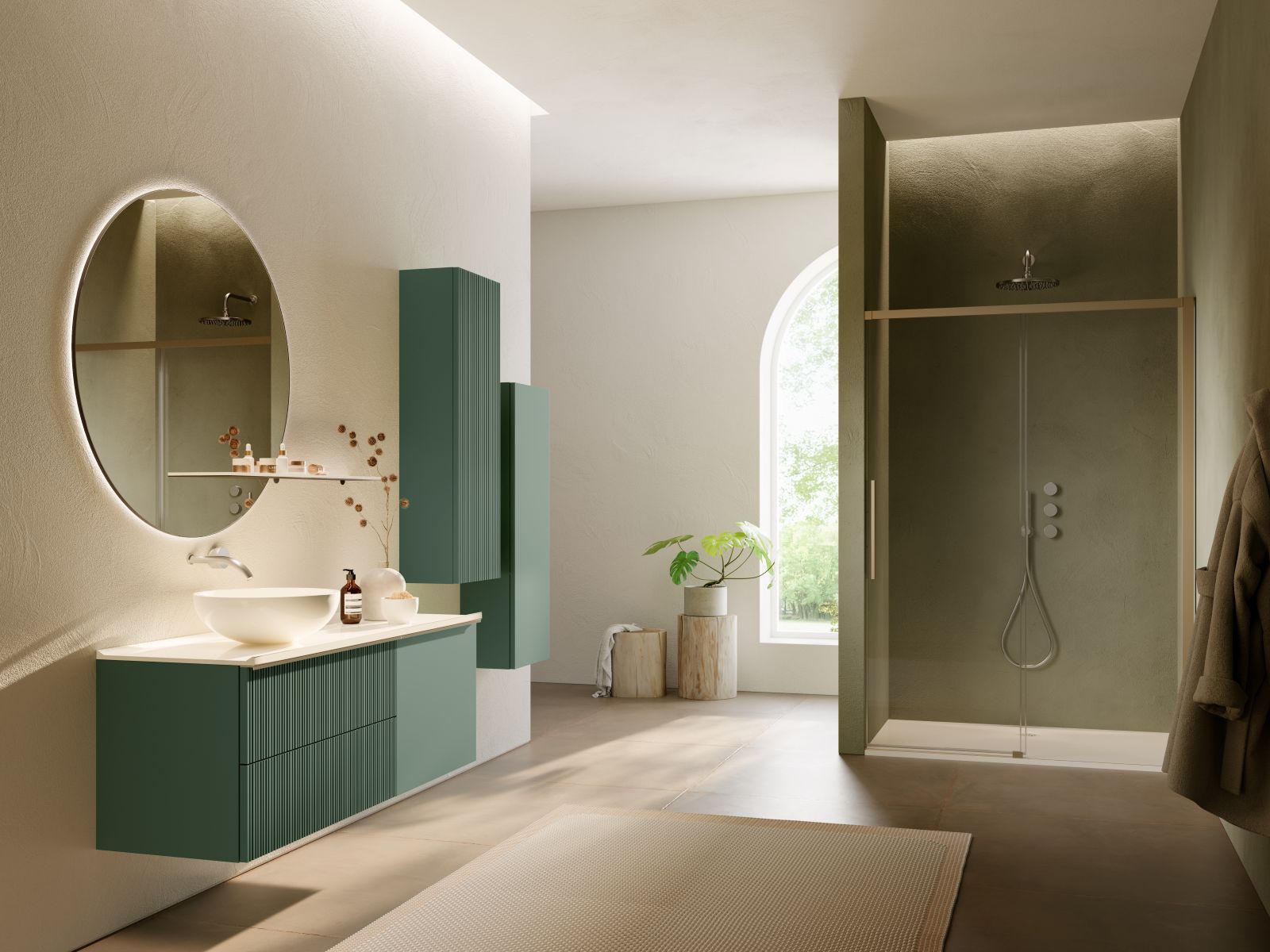 La cabina doccia con porta scorrevole ORIANA di RONAL Bathrooms ha vetro di sicurezza di 8 mm di spessore con rivestimento in vetro Aquaperle. È dotata di sistema Soft Open/Close che permette alle ante di scorrere dolcemente nella posizione aperta o chiusa. I profili sono in finitura Metal Champagne. Misura del modello in foto L 130 x H 200 cm. Prezzo su richiesta. www.ronalbathrooms.com La cabina doccia con porta scorrevole ORIANA di RONAL Bathrooms ha vetro di sicurezza di 8 mm di spessore con rivestimento in vetro Aquaperle. È dotata di sistema Soft Open/Close che permette alle ante di scorrere dolcemente nella posizione aperta o chiusa. I profili sono in finitura Metal Champagne. Misura del modello in foto L 130 x H 200 cm. Prezzo su richiesta. www.ronalbathrooms.com