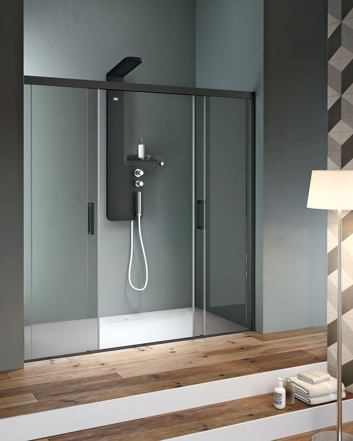 Il box doccia a nicchia della serie STYLÈ di Hafro by Gruppo Geromin ha 2 ante scorrevoli.
È dotato di un sistema su ruote a sfera con regolazione che permette di ammortizzare l’anta sia in chiusura sia in apertura e garantisce un movimento fluido. Misura L 90 x H 180 cm. Prezzo su richiesta. https://gruppogeromin.com/it Il box doccia a nicchia della serie STYLÈ di Hafro by Gruppo Geromin ha 2 ante scorrevoli.
È dotato di un sistema su ruote a sfera con regolazione che permette di ammortizzare l’anta sia in chiusura sia in apertura e garantisce un movimento fluido. Misura L 90 x H 180 cm. Prezzo su richiesta. https://gruppogeromin.com/it