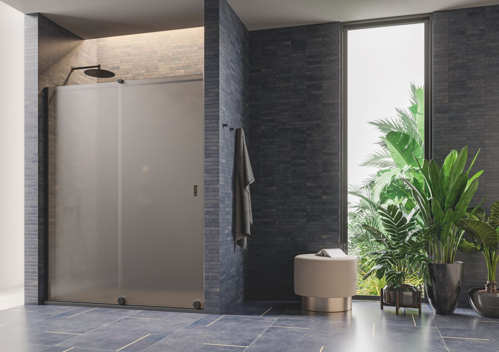 Ha porta scorrevole a sinistra la doccia walk-in di Inda dal design minimale. Il modello in foto è dotato di vetro grigio con spessore dai 6 agli 8 mm e telaio in finitura opaco. Misura L 100 x H 200 cm. Prezzo 2.002 euro. www.inda.net Ha porta scorrevole a sinistra la doccia walk-in di Inda dal design minimale. Il modello in foto è dotato di vetro grigio con spessore dai 6 agli 8 mm e telaio in finitura opaco. Misura L 100 x H 200 cm. Prezzo 2.002 euro. www.inda.net