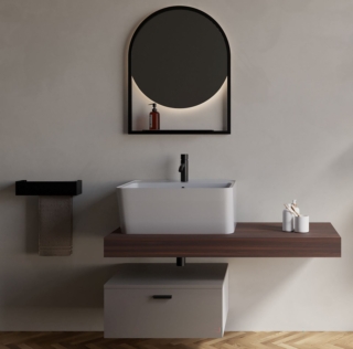 È profondo come un lavatoio il lavabo Wynn di Colavene che può essere appoggiato su piano. È disponibile in tre misure con 19 centimetri di profondità, in 5 colori lucidi e 8 matt. Prezzo, Iva esclusa, del modello in bianco lucido e nella misura L 60 x P 50 cm, come in foto, 370 euro. www.colavene.it È profondo come un lavatoio il lavabo Wynn di Colavene che può essere appoggiato su piano. È disponibile in tre misure con 19 centimetri di profondità, in 5 colori lucidi e 8 matt. Prezzo, Iva esclusa, del modello in bianco lucido e nella misura L 60 x P 50 cm, come in foto, 370 euro. www.colavene.it