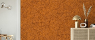 photowall carta da parati floreale a contrasto