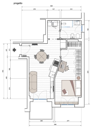 progetto trasformare il monolocale in bilocale progetto trasformare il monolocale in bilocale