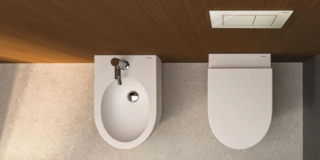 Sanitari a terra: a filo parete e con design contemporaneo