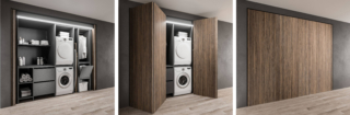 Phantastic The Laundry è la configurazione lavanderia nascosta di Aran Cucine, negli spazi sia piccoli che grandi dove si voglia celare con discrezione e design lo spazio lavanderia è una soluzione ideale. Le ante delle colonne in finitura Noce Caracalla celano moduli, mensole e vani in Alcene Antracite configurabili a seconda delle necessità, così da poter progettare soluzioni ad hoc per le proprie esigenze ottimizzando al massimo lo spazio disponibile. E’ inoltre possibile scegliere la dimensione delle colonne che possono essere singole ad un anta o doppie oppure con tre o quattro ante, il prezzo è a progetto. www.arancucine.it Phantastic The Laundry è la configurazione lavanderia nascosta di Aran Cucine, negli spazi sia piccoli che grandi dove si voglia celare con discrezione e design lo spazio lavanderia è una soluzione ideale. Le ante delle colonne in finitura Noce Caracalla celano moduli, mensole e vani in Alcene Antracite configurabili a seconda delle necessità, così da poter progettare soluzioni ad hoc per le proprie esigenze ottimizzando al massimo lo spazio disponibile. E’ inoltre possibile scegliere la dimensione delle colonne che possono essere singole ad un anta o doppie oppure con tre o quattro ante, il prezzo è a progetto. www.arancucine.it