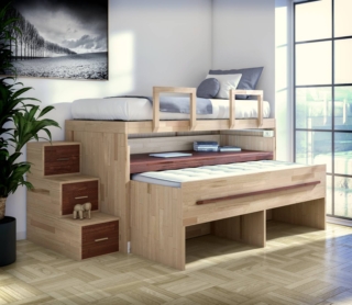 Letto alto SpazioBed young con scrivania di Cnius Letto alto SpazioBed young con scrivania di Cnius