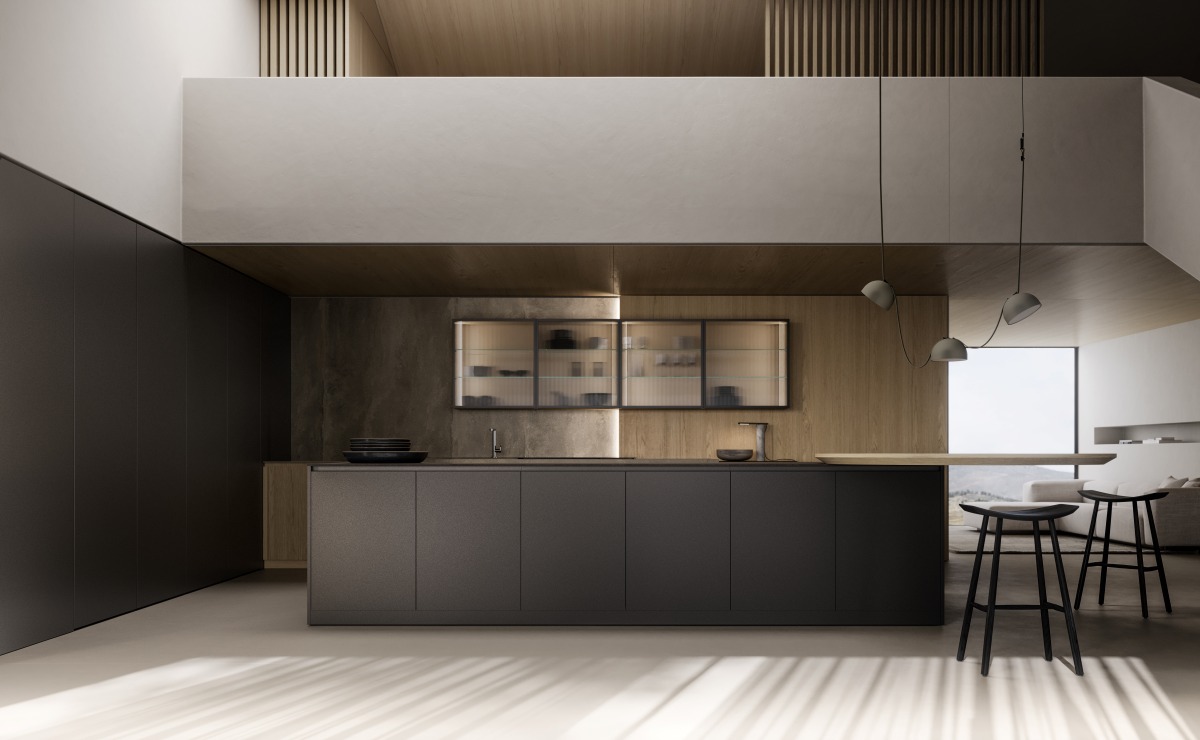 La finitura di maggiore riscontro di Pedini è l'impiallacciato rovere naturale, usato ad esempio per il modello Arkè. Questa essenza, calda e materica, conferisce alla cucina un aspetto autentico e accogliente, valorizzando le venature del legno e rendendo ogni composizione unica. Arkè si distingue per il suo design essenziale e modulare, pensato per adattarsi a spazi e stili diversi. Le ante in rovere naturale si combinano con piani di lavoro in materiali tecnici come il gres o il Fenix, creando contrasti eleganti e funzionali. L’assenza di maniglie, sostituita da gole ergonomiche o sistemi push-pull, esalta la pulizia delle linee. www.pedini.it La finitura di maggiore riscontro di Pedini è l'impiallacciato rovere naturale, usato ad esempio per il modello Arkè. Questa essenza, calda e materica, conferisce alla cucina un aspetto autentico e accogliente, valorizzando le venature del legno e rendendo ogni composizione unica. Arkè si distingue per il suo design essenziale e modulare, pensato per adattarsi a spazi e stili diversi. Le ante in rovere naturale si combinano con piani di lavoro in materiali tecnici come il gres o il Fenix, creando contrasti eleganti e funzionali. L’assenza di maniglie, sostituita da gole ergonomiche o sistemi push-pull, esalta la pulizia delle linee. www.pedini.it