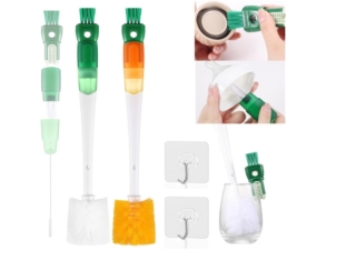 Questo set da 5 pezzi consente di pulire con precisione ogni parte di bottiglie, borracce e thermos.
Il suo design 5 in 1 offre una spazzola per la bocca a forma di U, una spazzola per fessure a filo intrecciato, una spazzola per angoli a setole dure, una spazzola per la pancia della tazza e una spazzola per cannuccia, che possono pulire la bottiglia in tutte le direzioni. Prezzo 11,99 euro. www.amazon.it Questo set da 5 pezzi consente di pulire con precisione ogni parte di bottiglie, borracce e thermos.
Il suo design 5 in 1 offre una spazzola per la bocca a forma di U, una spazzola per fessure a filo intrecciato, una spazzola per angoli a setole dure, una spazzola per la pancia della tazza e una spazzola per cannuccia, che possono pulire la bottiglia in tutte le direzioni. Prezzo 11,99 euro. www.amazon.it