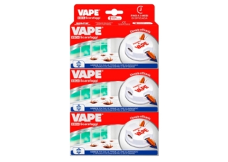 Vape Esca Scarafaggi può essere usata ad esempio come misura preventiva oppure dopo una disinfestazione. È un prodotto pronto all'uso che agisce per contatto e ingestione: contiene sostanze alimentari e additivi che attirano l'insetto. Nel giro di circa 5 p 6 giorni si può debellare l'intera popolazione di blatte. Ogni esca ha una durata di 3 mesi circa, non trasuda, non macchia e non si secca. Prezzo 14,29 euro. www.amazon.it Vape Esca Scarafaggi può essere usata ad esempio come misura preventiva oppure dopo una disinfestazione. È un prodotto pronto all'uso che agisce per contatto e ingestione: contiene sostanze alimentari e additivi che attirano l'insetto. Nel giro di circa 5 p 6 giorni si può debellare l'intera popolazione di blatte. Ogni esca ha una durata di 3 mesi circa, non trasuda, non macchia e non si secca. Prezzo 14,29 euro. www.amazon.it