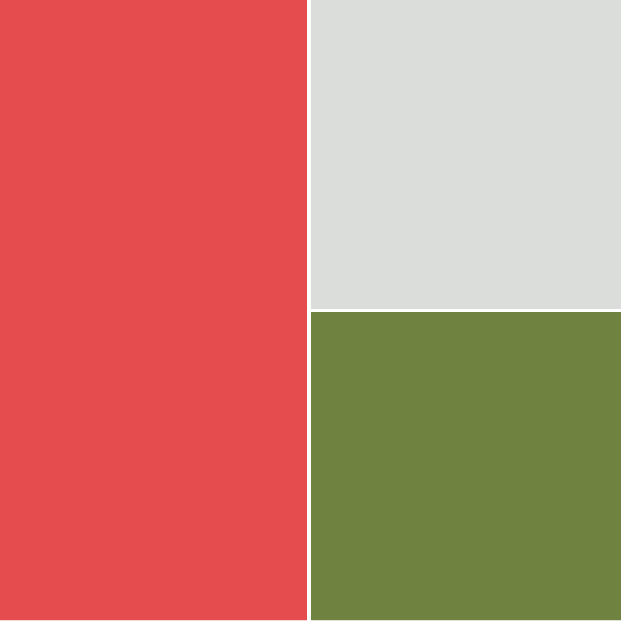 abbinamenti corallo con grigio chiaro e verde