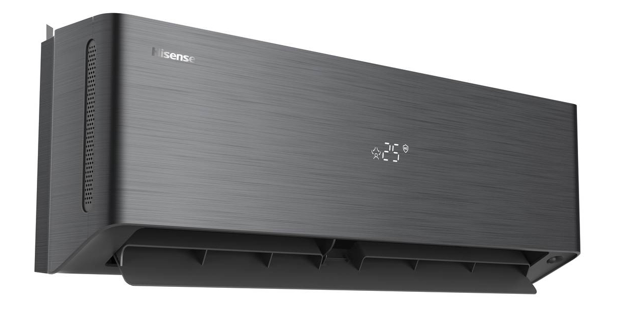 Il climatizzatore Energy Pro X Black di Hisense combina design elegante e prestazioni elevate in un’unica soluzione compatta. Disponibile in tre potenze (2.5, 3.5 e 5.0 kW), offre massima efficienza energetica fino alla classe A+++, silenziosità estrema (a partire da 19 dB) e un’ampia capacità di raffreddamento e riscaldamento, funzionando efficacemente anche a temperature esterne estreme (fino a -20°C). Utilizza refrigerante R32 a basso impatto ambientale e assicura comfort ottimale grazie a una portata d’aria fino a 950 mc/h. L’unità interna misura L 88 x H 19 x H 30 cm. Prezzo da rivenditore. www.hisense.com