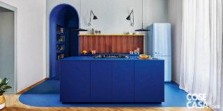 cucina blu a isola