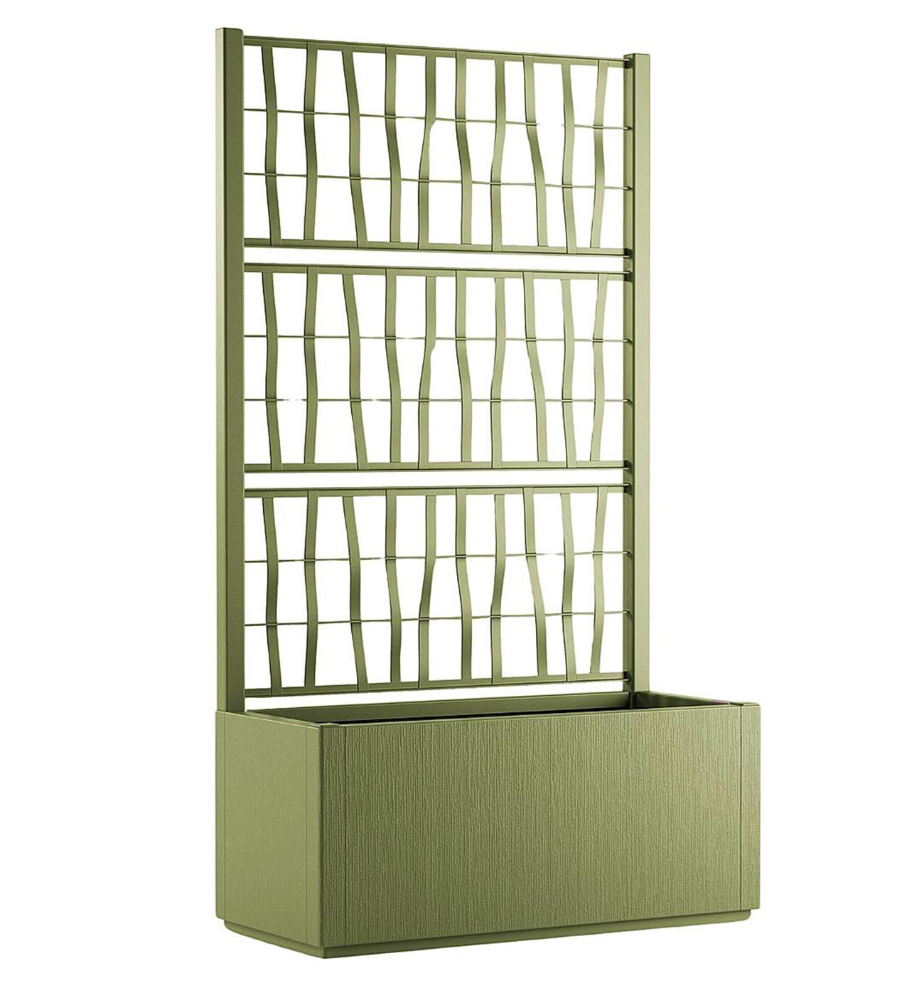 È realizzata con materiale 100% riciclato e riciclabile la fioriera Ethica di Stefanplast; è presente una pedana drenante. Misura L 80 x P 36 x H 140 cm e costa 49,90 euro. www.stefanplast.it È realizzata con materiale 100% riciclato e riciclabile la fioriera Ethica di Stefanplast; è presente una pedana drenante. Misura L 80 x P 36 x H 140 cm e costa 49,90 euro. www.stefanplast.it