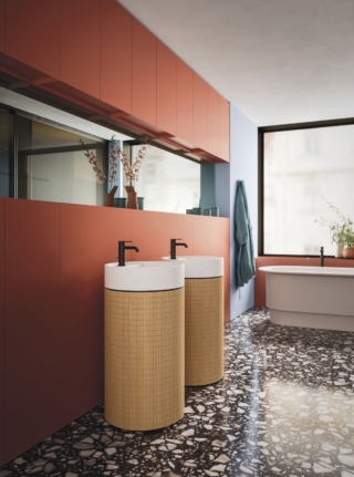 Il lavabo Ercole di Arbi Arredobagno è in Ocritech bianco. È integrato su basi monolite Ercole in Rovere Essenza Bricks. Misura Ø 45 x H 73,2 cm. Prezzo su richiesta. www.arbiarredobagno.it Il lavabo Ercole di Arbi Arredobagno è in Ocritech bianco. È integrato su basi monolite Ercole in Rovere Essenza Bricks. Misura Ø 45 x H 73,2 cm. Prezzo su richiesta. www.arbiarredobagno.it