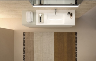 Dalle linee minimaliste il lavabo One slim di Geberit è integrato nel mobile. La possibilità di abbinamento con lo scarico orizzontale senza il tradizionale taglio per il sifone consente di sfruttare al massimo lo spazio nel mobile sottolavabo. Misure L da 60 a 120 x P 48 cm. Prezzo su richiesta. www.geberit.it Dalle linee minimaliste il lavabo One slim di Geberit è integrato nel mobile. La possibilità di abbinamento con lo scarico orizzontale senza il tradizionale taglio per il sifone consente di sfruttare al massimo lo spazio nel mobile sottolavabo. Misure L da 60 a 120 x P 48 cm. Prezzo su richiesta. www.geberit.it