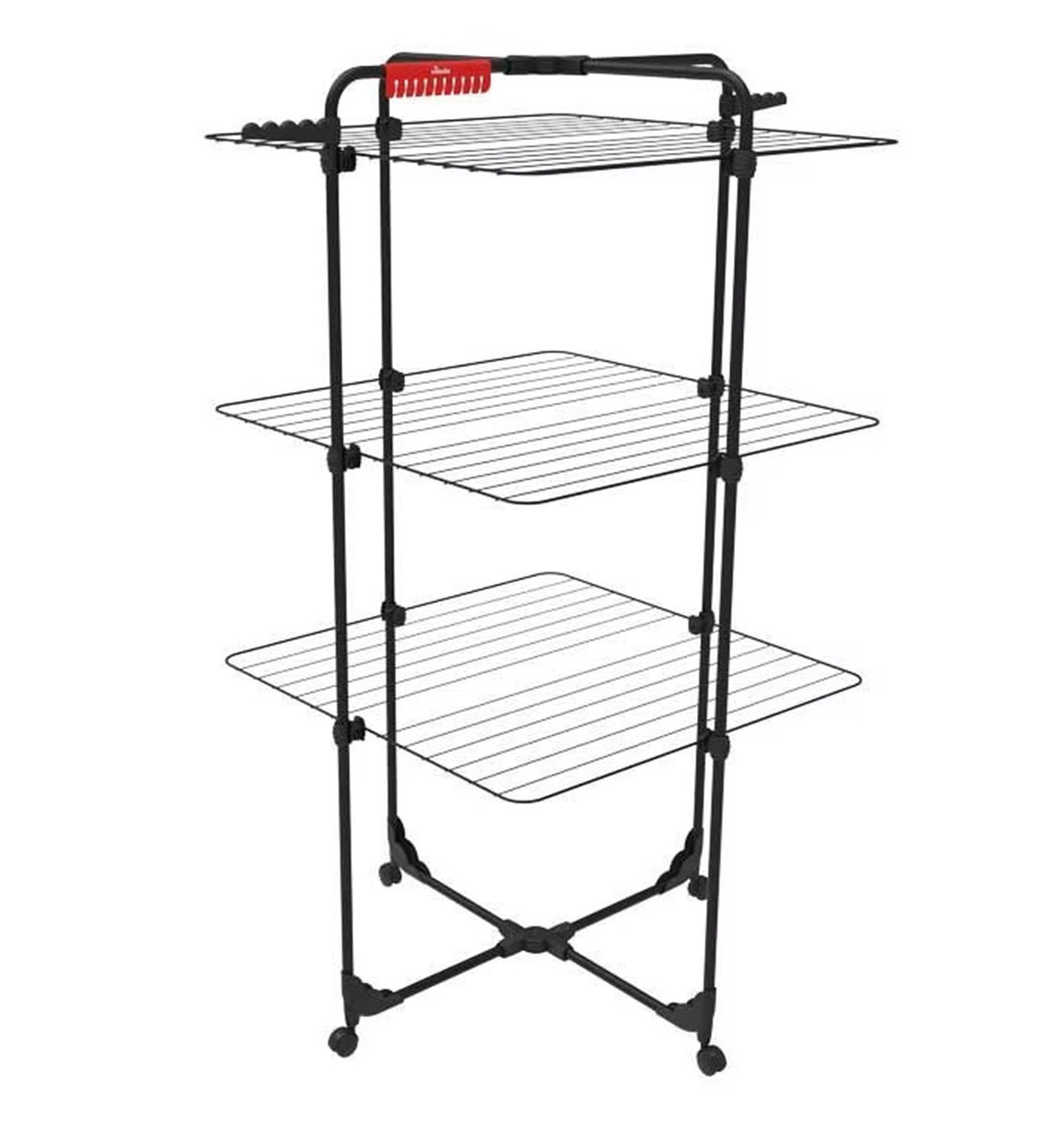 Montato su ruote, lo stendibiancheria verticale Vileda Mixer 3 Ultimate ha elegante finitura nero opaco. Offre più di 30 metri di spazio di stenditura e può essere posizionato anche nel box doccia, grazie alle dimensioni compatte. Le 6 griglie possono essere aperte totalmente o a metà in base alla quantità e al tipo di biancheria da stendere. Include anche due supporti per appendiabiti, per stendere i capi più ingombranti come cappotti o vestiti. Misura L 71 x P 93 x H 131 cm. Prezzo 49,99 euro. www.vileda.it Montato su ruote, lo stendibiancheria verticale Vileda Mixer 3 Ultimate ha elegante finitura nero opaco. Offre più di 30 metri di spazio di stenditura e può essere posizionato anche nel box doccia, grazie alle dimensioni compatte. Le 6 griglie possono essere aperte totalmente o a metà in base alla quantità e al tipo di biancheria da stendere. Include anche due supporti per appendiabiti, per stendere i capi più ingombranti come cappotti o vestiti. Misura L 71 x P 93 x H 131 cm. Prezzo 49,99 euro. www.vileda.it