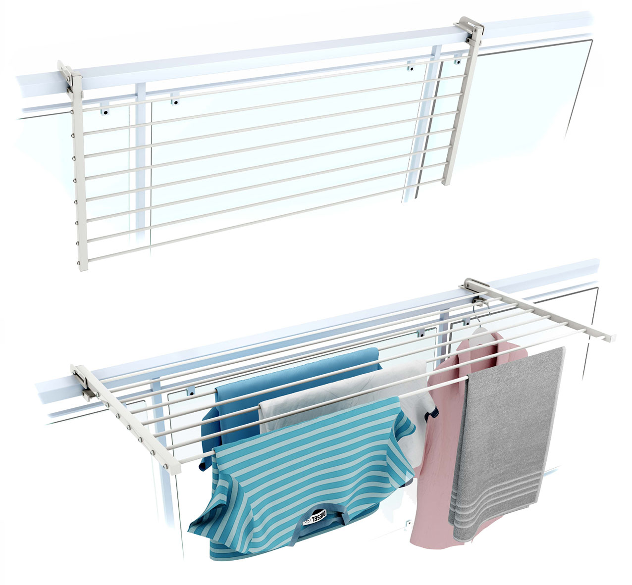 Lo stendibiancheria da balcone Foxydry Duo si ribalta verso l'interno o verso l'esterno del balcone secondo l’esigenza. Gli 8 tubi in alluminio sostengono fino a 15 kg e si monta senza bisogno di forare il balcone: basta fissarlo alla ringhiera con la vite in dotazione. In alluminio e acciaio inox, non arrugginisce e resiste agli agenti atmosferici come la salsedine, la pioggia, il vento e il sole. Prezzo da 89,70 euro. www.foxydry.com/it Lo stendibiancheria da balcone Foxydry Duo si ribalta verso l'interno o verso l'esterno del balcone secondo l’esigenza. Gli 8 tubi in alluminio sostengono fino a 15 kg e si monta senza bisogno di forare il balcone: basta fissarlo alla ringhiera con la vite in dotazione. In alluminio e acciaio inox, non arrugginisce e resiste agli agenti atmosferici come la salsedine, la pioggia, il vento e il sole. Prezzo da 89,70 euro. www.foxydry.com/it