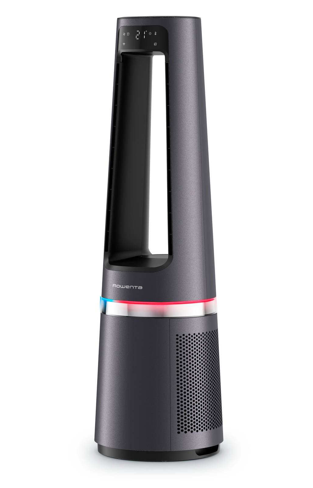 Il ventilatore a torre Eclipse 3-in-1 Connect di Rowenta con un raggio d’azione fino a 8 m, monitora in tempo reale e personalizza la purificazione dell'aria grazie all'app Pure Air ed è gestibile da remoto. In inverno può anche essere usato per riscaldare. Silenzioso con un’emissione di 32 Db(A) in modalità ventilazione, è regolabile su differenti oscillazioni (0°-30°-60°-90°). Misura Ø 25,5 x H 85 cm. Prezzo 569,99 euro. www.rowenta.it