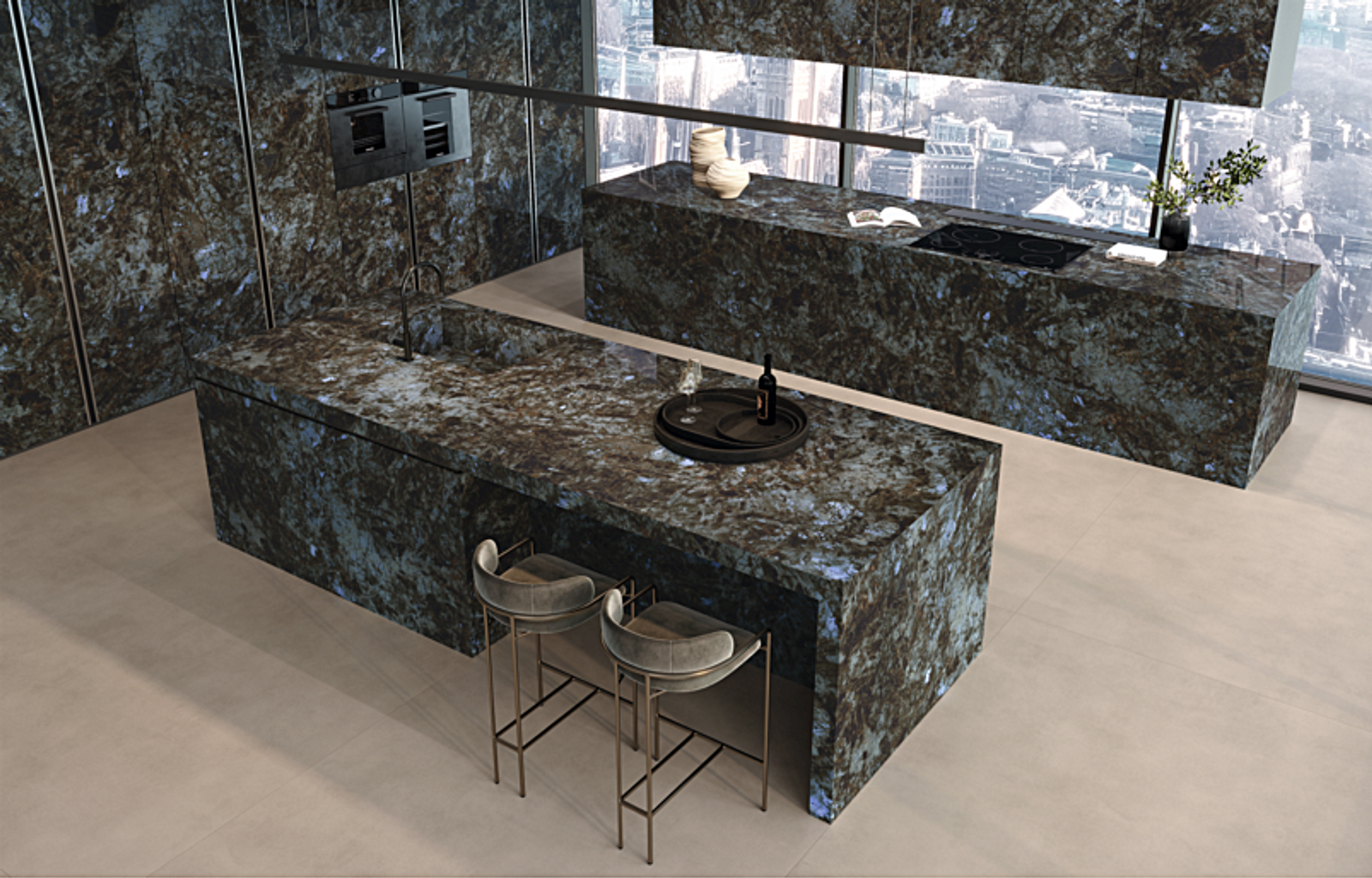 Atlas Plan Baobab effetto marmo blu Atlas Plan Baobab effetto marmo blu