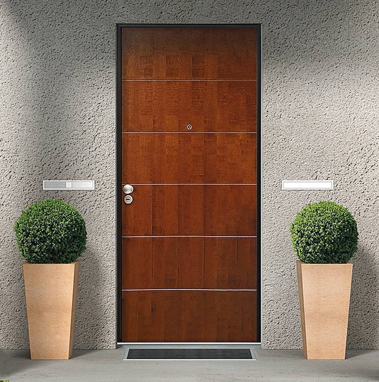 Ha pannello esterno in legno di noce e interno in laminato color noce Great
di Master in vendita da Leroy Merlin. Ha 6 punti di chiusura, struttura a doppia lamiera con rinforzi verticali e serratura a doppia mappa. Classe RC2. Riduzione rumore 28 dB. Misura L 80-85-90 x H 210 cm. Costa 549,90 euro. www.leroymerlin.it Ha pannello esterno in legno di noce e interno in laminato color noce Great
di Master in vendita da Leroy Merlin. Ha 6 punti di chiusura, struttura a doppia lamiera con rinforzi verticali e serratura a doppia mappa. Classe RC2. Riduzione rumore 28 dB. Misura L 80-85-90 x H 210 cm. Costa 549,90 euro. www.leroymerlin.it