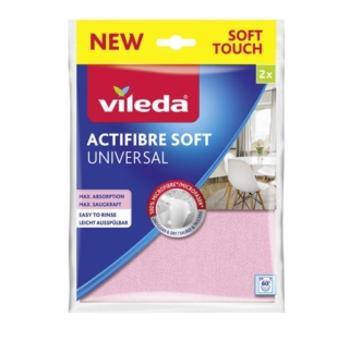 Vileda Actifibre Soft è un panno in microfibra multiuso dal morbido rivestimento in poliuretano che rende le pulizie più semplici e veloci perché pulisce e asciuga in una sola passata. Il materiale, inoltre, risulta soffice, piacevole al tatto e facile da sciacquare. È adatto ad ogni ambiente della casa. Prezzo 3,99 euro. www.vileda.it Vileda Actifibre Soft è un panno in microfibra multiuso dal morbido rivestimento in poliuretano che rende le pulizie più semplici e veloci perché pulisce e asciuga in una sola passata. Il materiale, inoltre, risulta soffice, piacevole al tatto e facile da sciacquare. È adatto ad ogni ambiente della casa. Prezzo 3,99 euro. www.vileda.it
