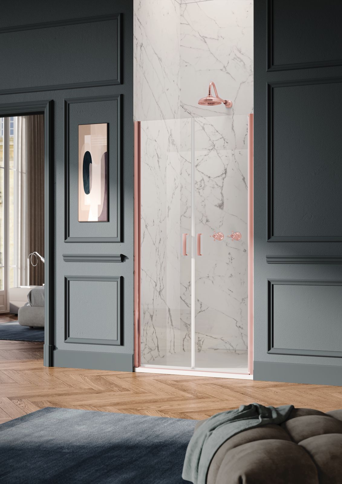 Il box doccia per nicchia con porta a saloon Polaris di Samo ha apertura ad ante battenti verso l’interno e l’esterno. In foto con profili in finitura Dolcevita color ora rosa lucido. Il pannello in vetro temperato è extra chiaro. L’altezza è di 92-96 cm. Prezzo 1.342 euro. www.samo.it Il box doccia per nicchia con porta a saloon Polaris di Samo ha apertura ad ante battenti verso l’interno e l’esterno. In foto con profili in finitura Dolcevita color ora rosa lucido. Il pannello in vetro temperato è extra chiaro. L’altezza è di 92-96 cm. Prezzo 1.342 euro. www.samo.it