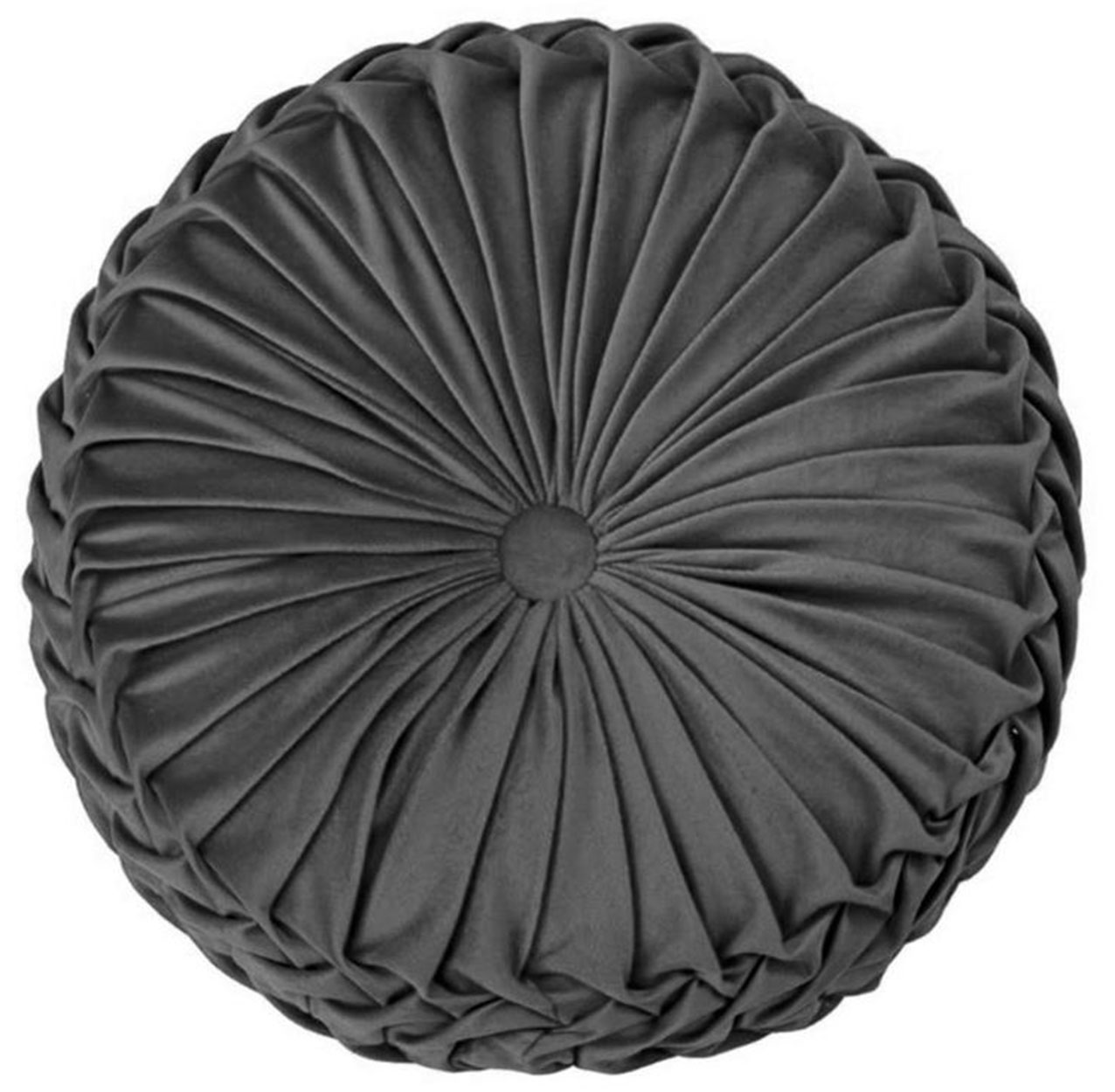 Effetto plissettato per il cuscino rotondo Zucca di Mobidissimi in vendita su Carillo Biancheria completamente rivestito in velluto di poliestere grigio scuro con un bottone centrale. Misura Ø 35 x H 8 cm. Prezzo 13 euro. https://www.carillobiancheria.it Effetto plissettato per il cuscino rotondo Zucca di Mobidissimi in vendita su Carillo Biancheria completamente rivestito in velluto di poliestere grigio scuro con un bottone centrale. Misura Ø 35 x H 8 cm. Prezzo 13 euro. https://www.carillobiancheria.it