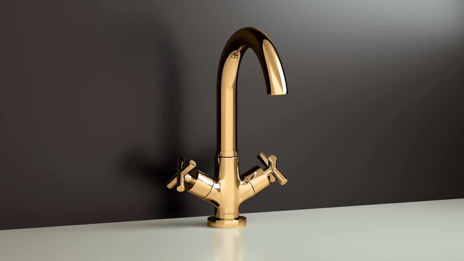 Il gruppo monoforo per lavabo Vera di Guglielmi con maniglie a croce ha bocca girevole. È alto 28,5 cm. Prezzo nella finitura gold, Iva esclusa, 660 euro. www.guglielmi.com Il gruppo monoforo per lavabo Vera di Guglielmi con maniglie a croce ha bocca girevole. È alto 28,5 cm. Prezzo nella finitura gold, Iva esclusa, 660 euro. www.guglielmi.com