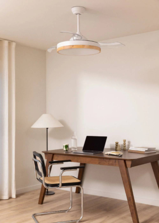 Ha le pale retrattili il ventilatore Wind Clear di Create. Con motore da 40 watt, ha funzione estate/inverno e 6 velocità. Ha anche luce LED incorporata e timer programmabile fino a 4 ore. È disponibile anche in versione wi-fi gestibile da app. Con Ø di 108 cm, luce e telecomando, prezzo 159,95 euro. www.create-store.com Ha le pale retrattili il ventilatore Wind Clear di Create. Con motore da 40 watt, ha funzione estate/inverno e 6 velocità. Ha anche luce LED incorporata e timer programmabile fino a 4 ore. È disponibile anche in versione wi-fi gestibile da app. Con Ø di 108 cm, luce e telecomando, prezzo 159,95 euro. www.create-store.com