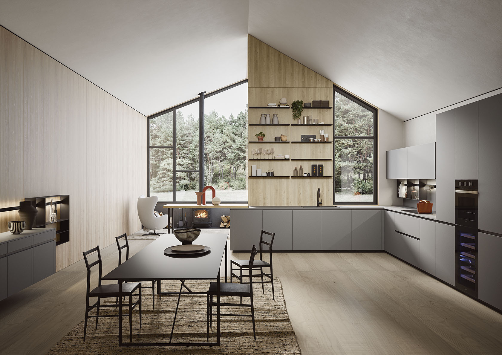 Emporio Job di Dibiesse è una cucina con ante apparentemente senza maniglia: le ante sono infatti dotate di profilo Job sul bordo superiore o laterale dell’anta, da scegliere in tinta o a contrasto con l’anta. Il profilo non solo facilita l’apertura delle ante, ma le protegge dal continuo contatto con le mani. Job è disponibile sia nel modello Emporio in melaminico/laminato della foto, che nelle finiture del laccato, essenze, argilla, cemento naturale, laccati metallici, pet. La composizione in foto ha un prezzo indicativo di circa 15.000 euro. www.dibiesse.it Emporio Job di Dibiesse è una cucina con ante apparentemente senza maniglia: le ante sono infatti dotate di profilo Job sul bordo superiore o laterale dell’anta, da scegliere in tinta o a contrasto con l’anta. Il profilo non solo facilita l’apertura delle ante, ma le protegge dal continuo contatto con le mani. Job è disponibile sia nel modello Emporio in melaminico/laminato della foto, che nelle finiture del laccato, essenze, argilla, cemento naturale, laccati metallici, pet. La composizione in foto ha un prezzo indicativo di circa 15.000 euro. www.dibiesse.it