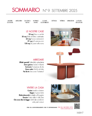 sommario cose di casa settembre 2025