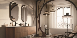 Arbi Almond noce canaletto Groove vasca Onda