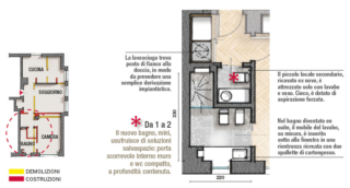 Bagno da uno a due progetto arch. Fabrizia Parlani (Torino) Bagno da uno a due progetto arch. Fabrizia Parlani (Torino)