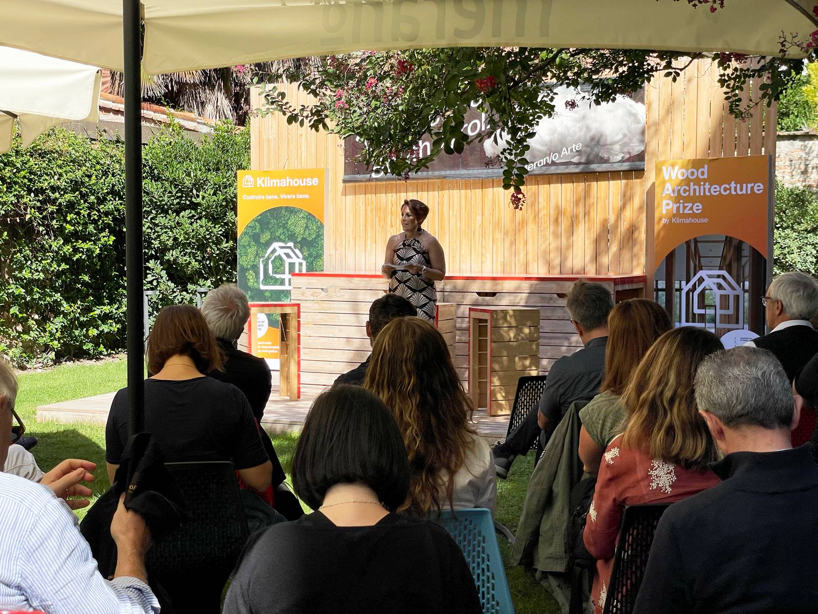 Venezia, Palazzo Cavanis: presentazione Wood Architecture Prize by Klimahouse 2026 (Celine Faini, brand manager).