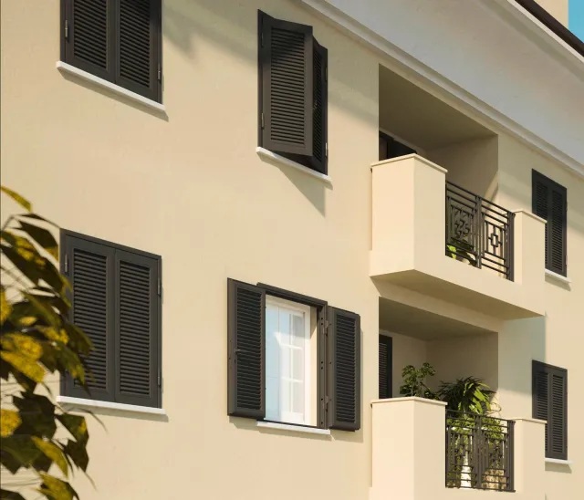 La persiana Vesta di Di.Bi. Porte Blindate è realizzata interamente in lamiera di acciaio zincata ed è certificata  antieffrazione in classe 3. Ha robuste cerniere in acciaio con perno in acciaio inox e cuscinetto reggispinta. Ha rostri antistrappo su cerniere e ante, serratura ha tre punti di chiusura, del tipo mezzo cilindro europeo. La serratura di sicurezza ha 3 punti di chiusura e mezzo cilindro europeo per il bloccaggio della serratura. Disponibile da 1 a 4 ante sia finestra che portafinestra con apertura a libro o a pacchetto, può essere montata con e senza controtelaio e in combinazione con cancelletti estensibili. Costa da 671 euro. www.dibigroup.com