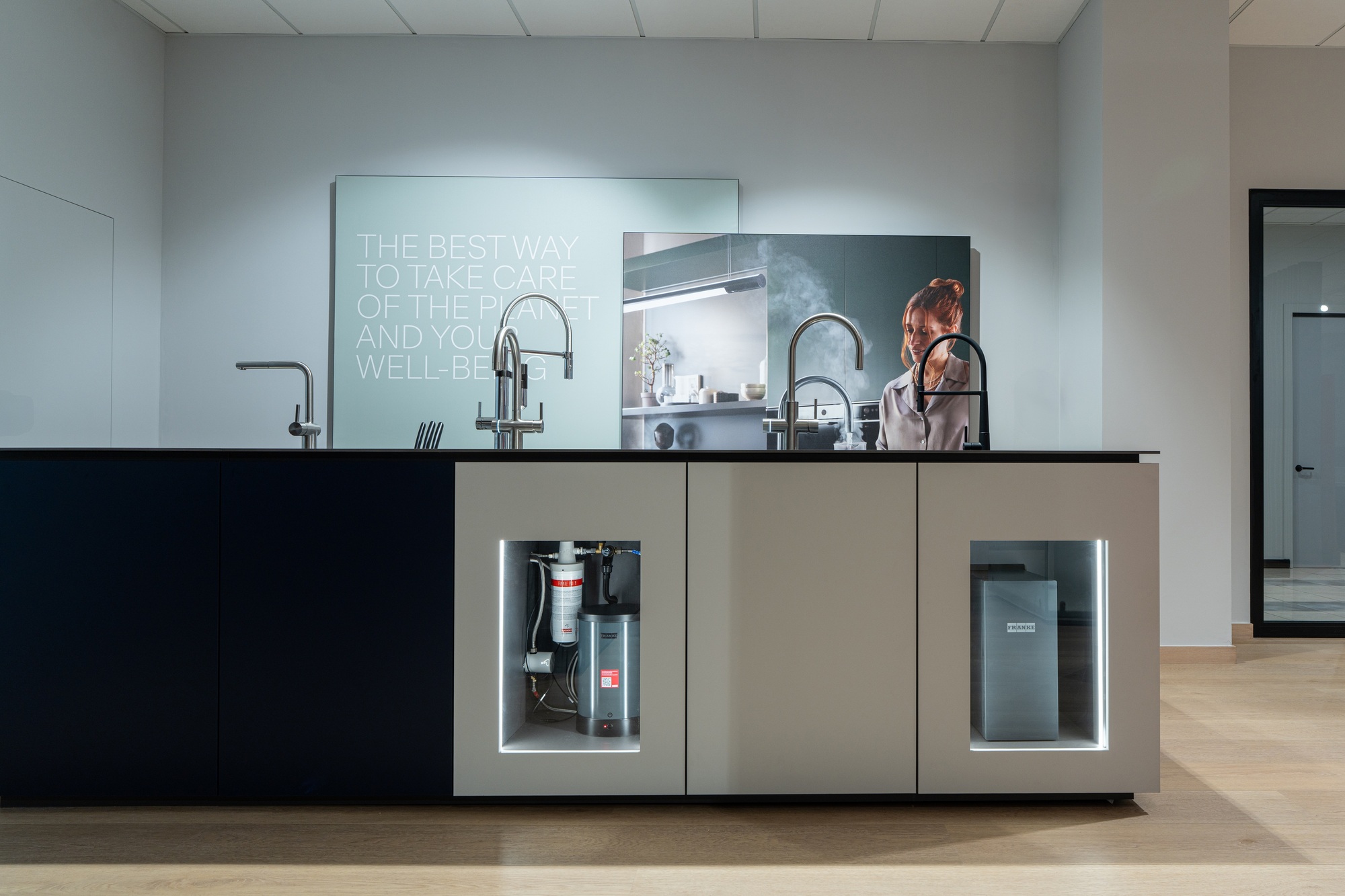 Franke Home Solutions, showroom Fabriano, water competence area Franke Home Solutions, showroom Fabriano, water competence area