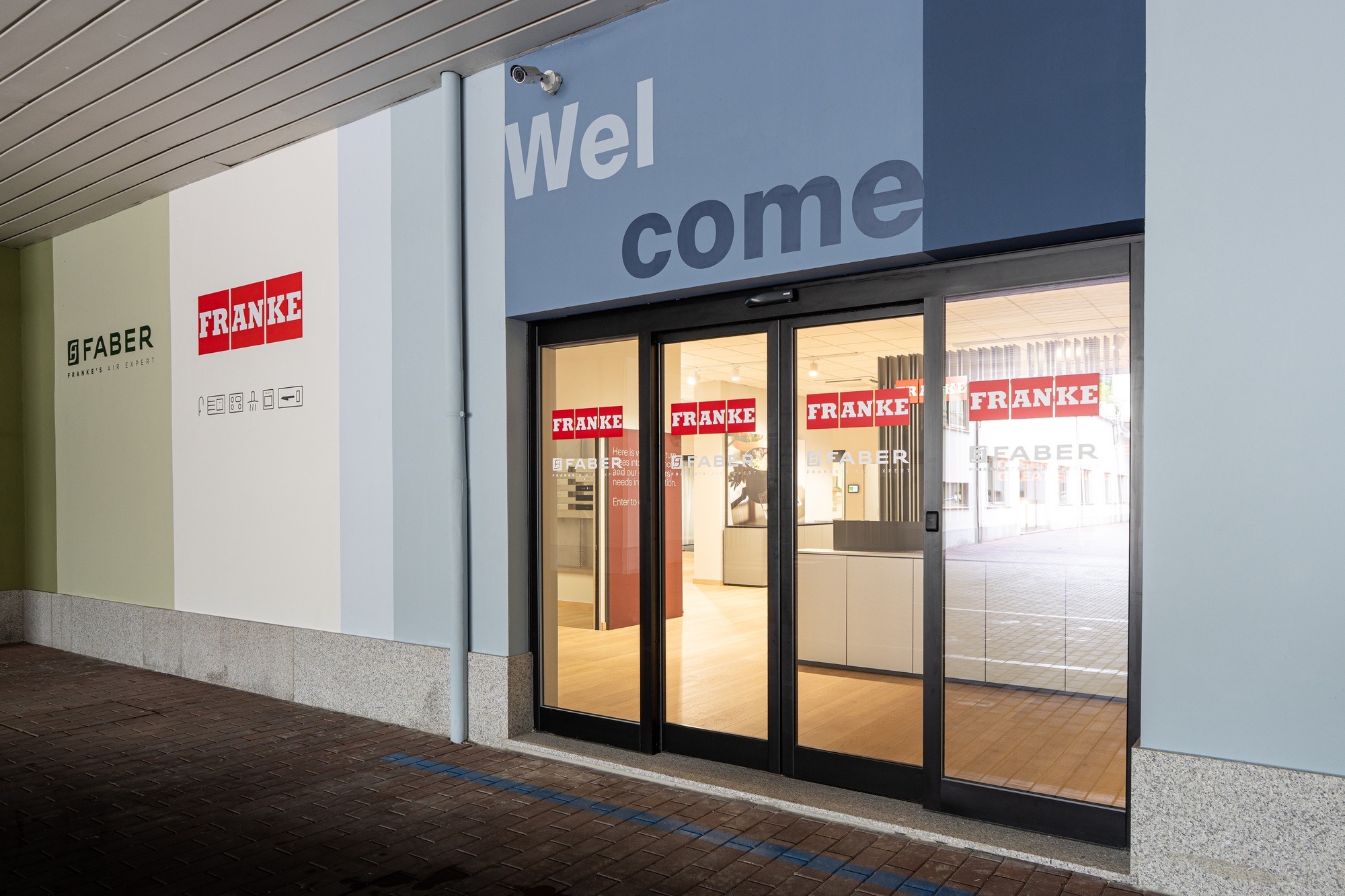 Franke Home Solutions, showroom Fabriano, ingresso Franke Home Solutions, showroom Fabriano, ingresso