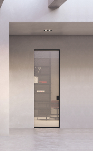 Nell’immagine la nuova porta Frame Zero nella versione battente di FerreroLegno qui proposta con cristallo Textil Trasparente Extrachiaro Bianco, profilo in alluminio nero e maniglia Wave.
Dimensioni:
larghezza da 600 a 1200 mm; altezza da 1400 a 2880 mm. Nell’immagine la nuova porta Frame Zero nella versione battente di FerreroLegno qui proposta con cristallo Textil Trasparente Extrachiaro Bianco, profilo in alluminio nero e maniglia Wave.
Dimensioni:
larghezza da 600 a 1200 mm; altezza da 1400 a 2880 mm.